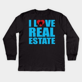 Realtor Lover Fathers Day Gift Funny Retro Vintage Kids Long Sleeve T-Shirt